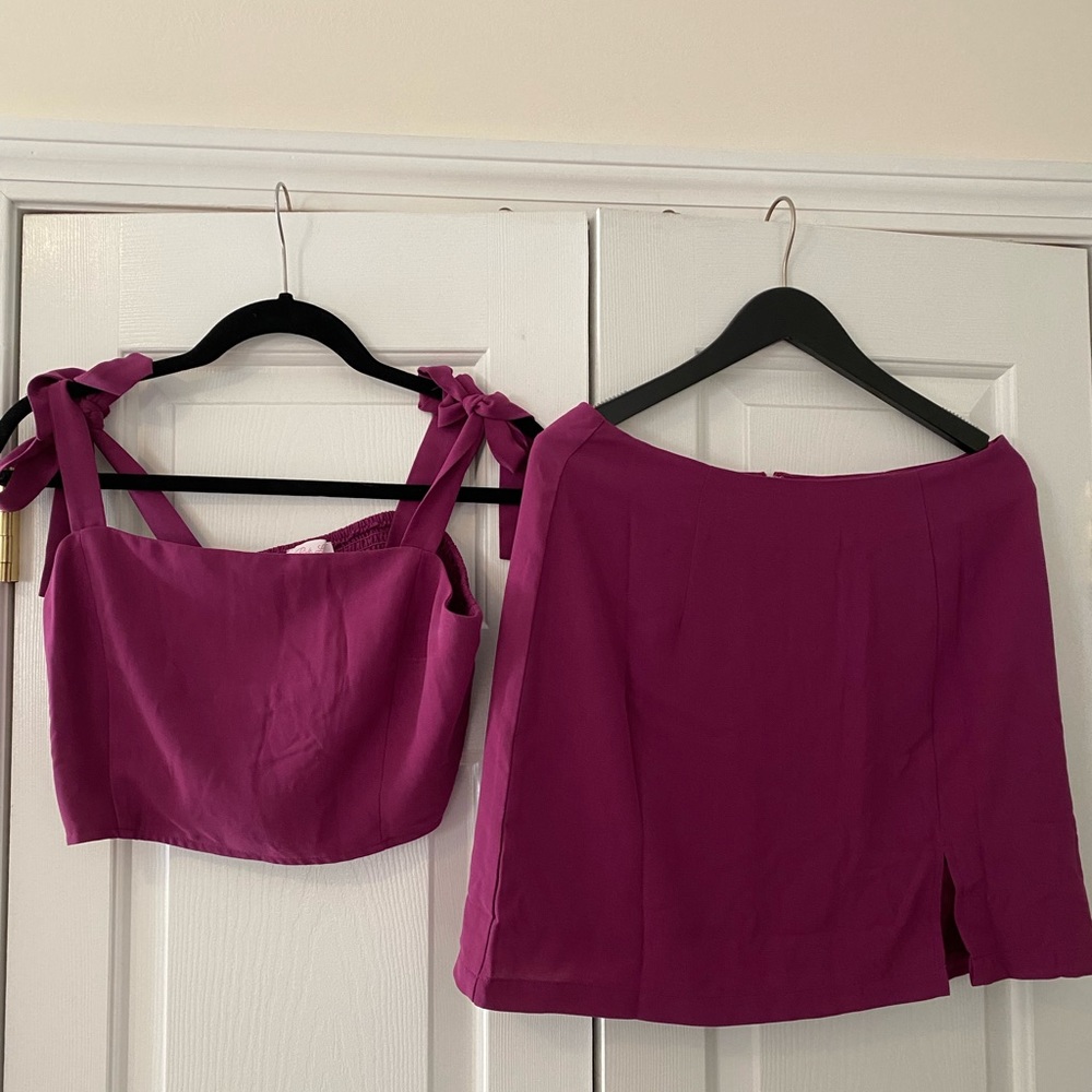 Pink lily purple skirt set never worn